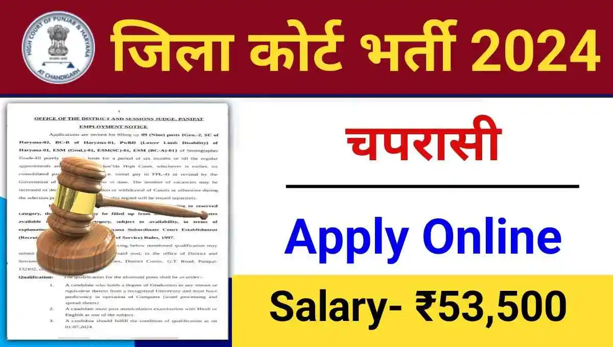 District Court Peon Vacancy 2024