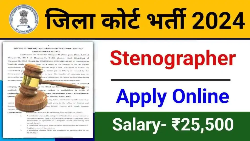 District Court Stenographer Vacancy 2024