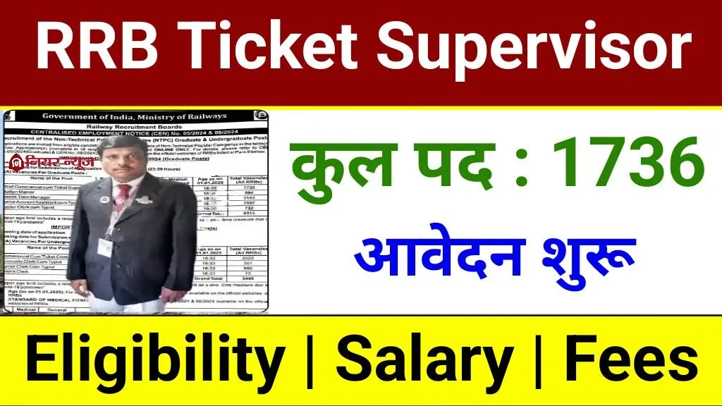 Railway Ticket Supervisor Vacancy 2024